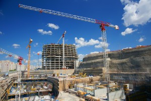 Design Building Construction Workers Crane High